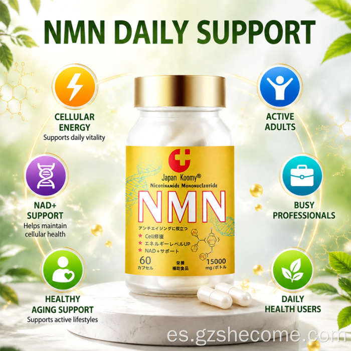 Shecome NMN Cápsulas Cellular NAD+ Energy Vitality Support